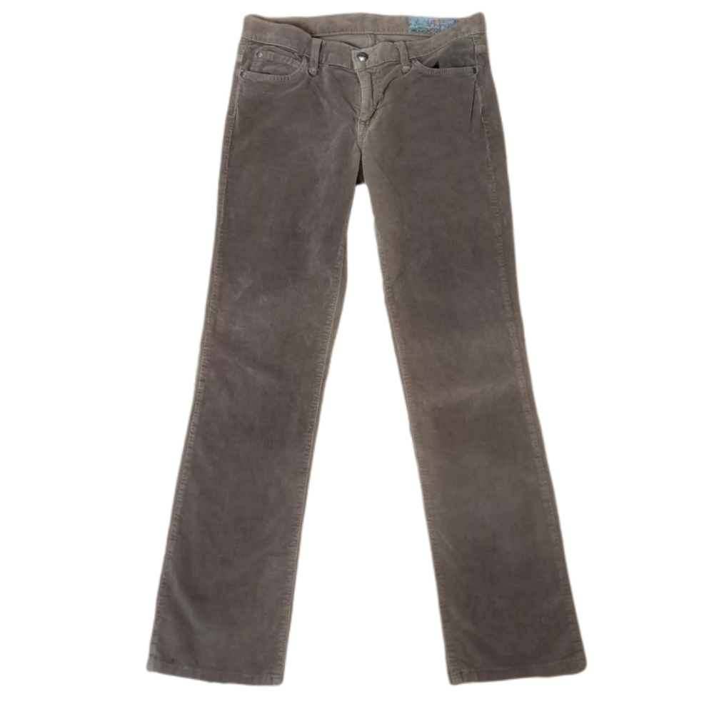 Vintage Y2k Jelessy Pants Womens 27 Beige Low‎ Rise Velour Distressed Faded